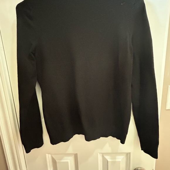 Calvin Klein Ladies Suze Small Black Cardigan with Gold Buttons - Picture 2 of 5